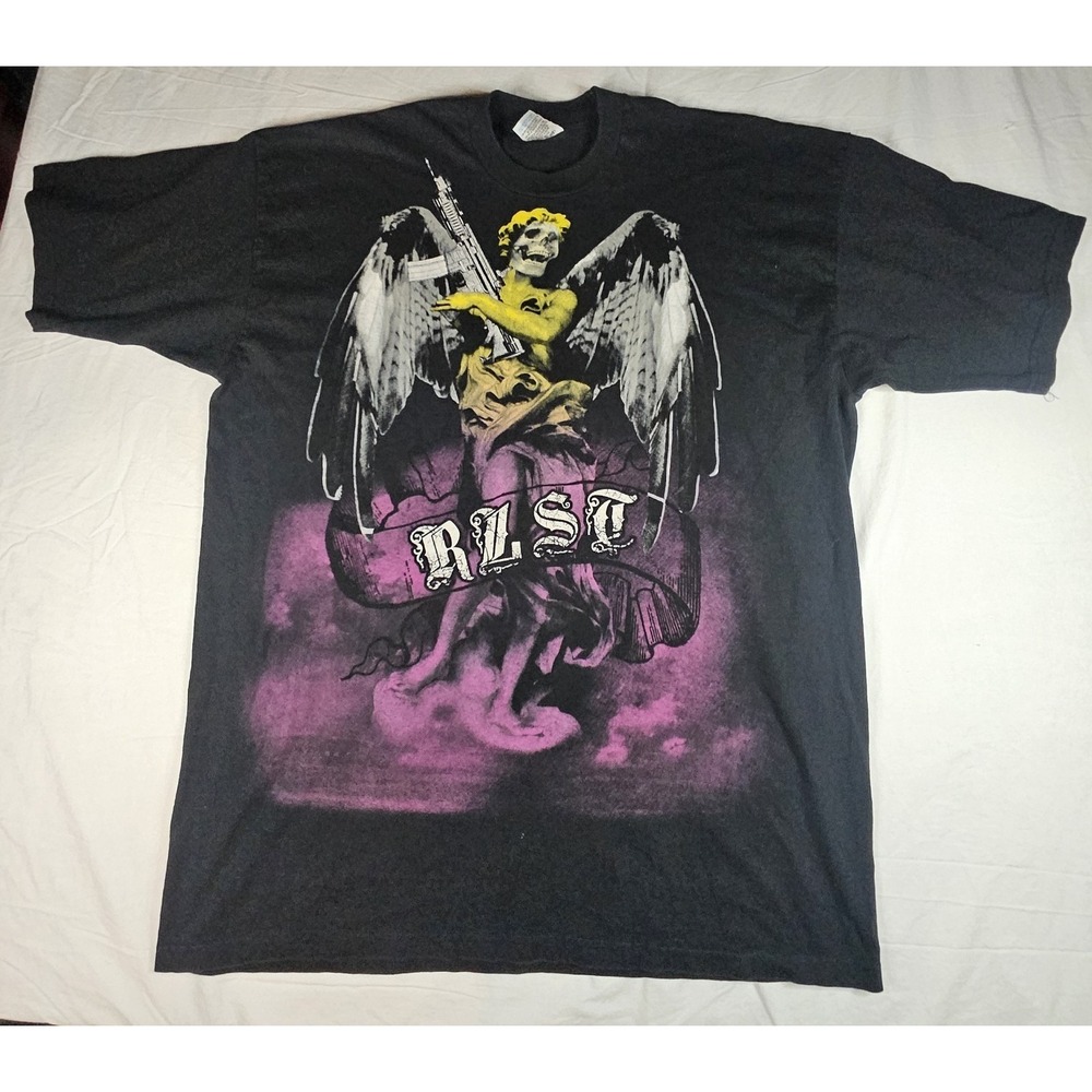 Pro Club Heavyweight Graphic T-Shirt 2XL Tall Black Angel Skull RLST Y2K